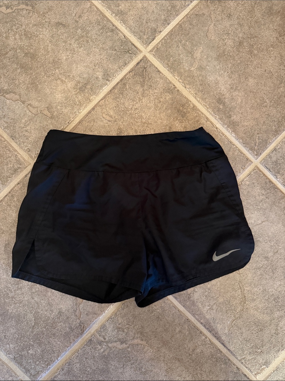 Nike Women’s Black Athletic Running Shorts with back storage pocket XS women’s